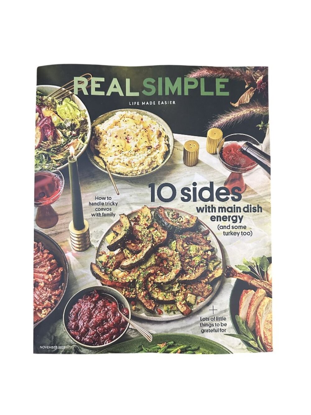 Real Simple Magazine November 2025 Thanksgiving Recipes Side Dishes